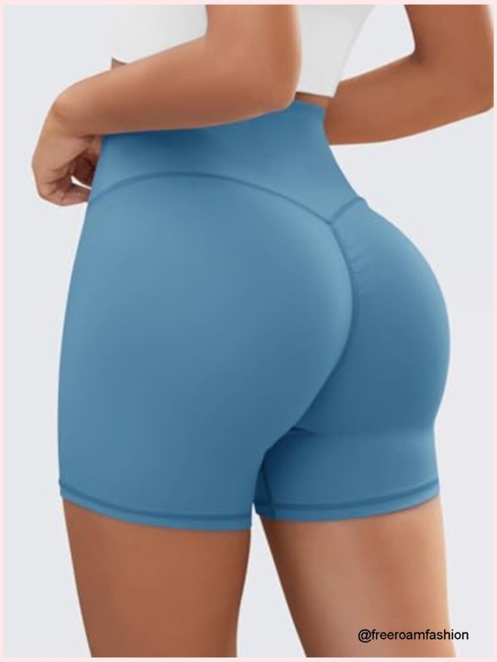 Buttery Soft 4" High Waisted Biker Shorts with Hidden Scrunch - Picture 5 of 6